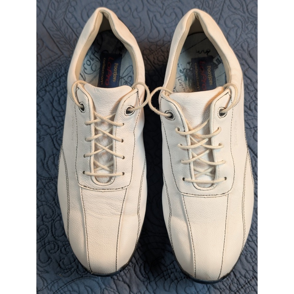 FootJoy LoPro Collection Women's Golf Shoes White Leather SoftSpikes Size 9.5M